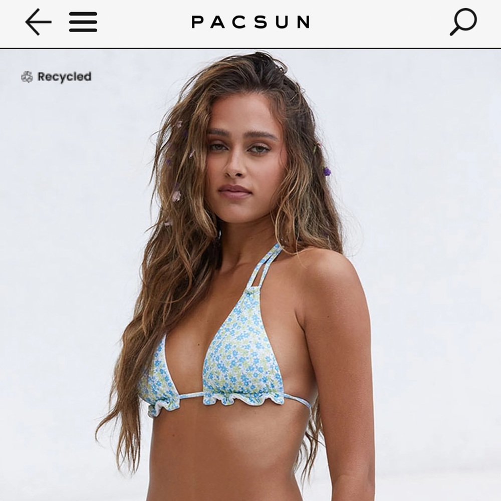 NWT XS floral bikini top